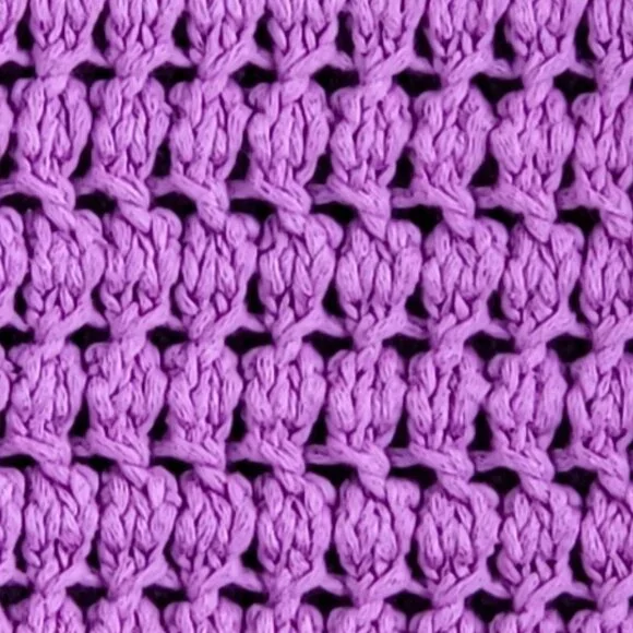 New Talbots Purple Open Knit Cotton V-Neck Cardigan Sweater - M - Picture 7 of 8